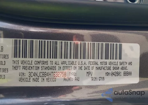 2017 Jeep New Compass Latitude Fwd from USA, damaged, VIN 3C4NJCBB4HT632758